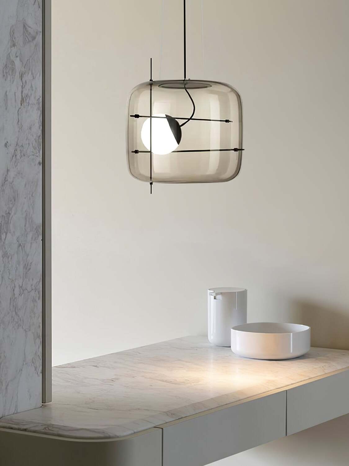 Ivex lampada a sospensione in vetro contemporanea