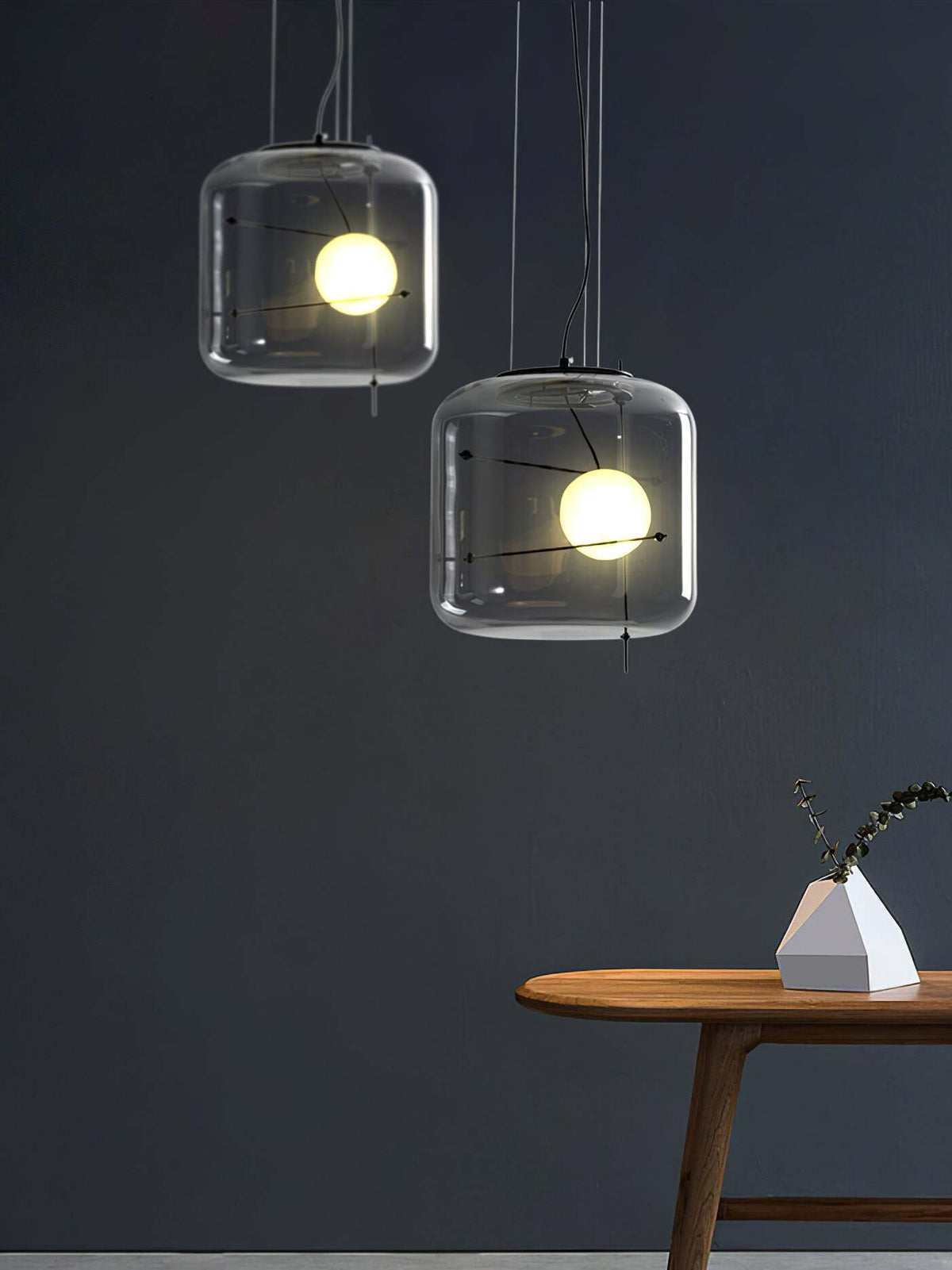 Ivex lampada a sospensione in vetro contemporanea