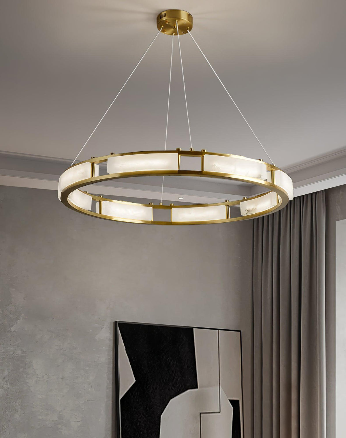 Dythan lampada a sospensione minimalista ad Anello in alabastro