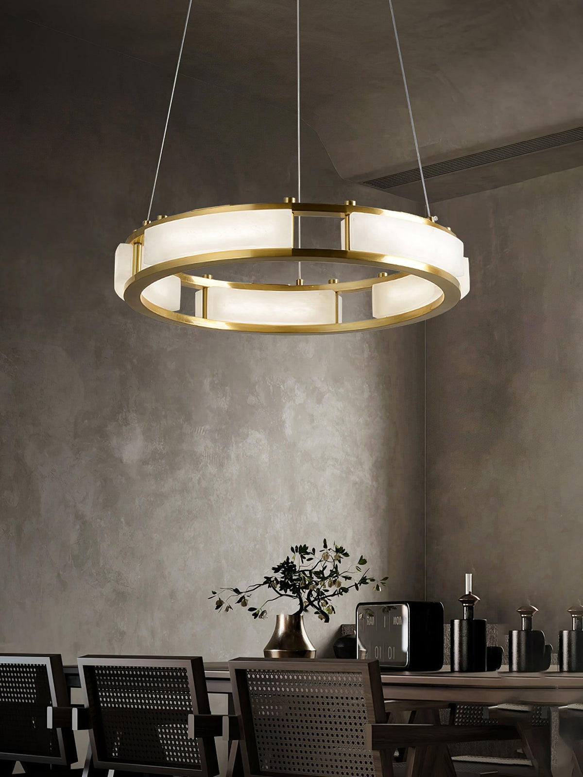 Dythan lampada a sospensione minimalista ad Anello in alabastro