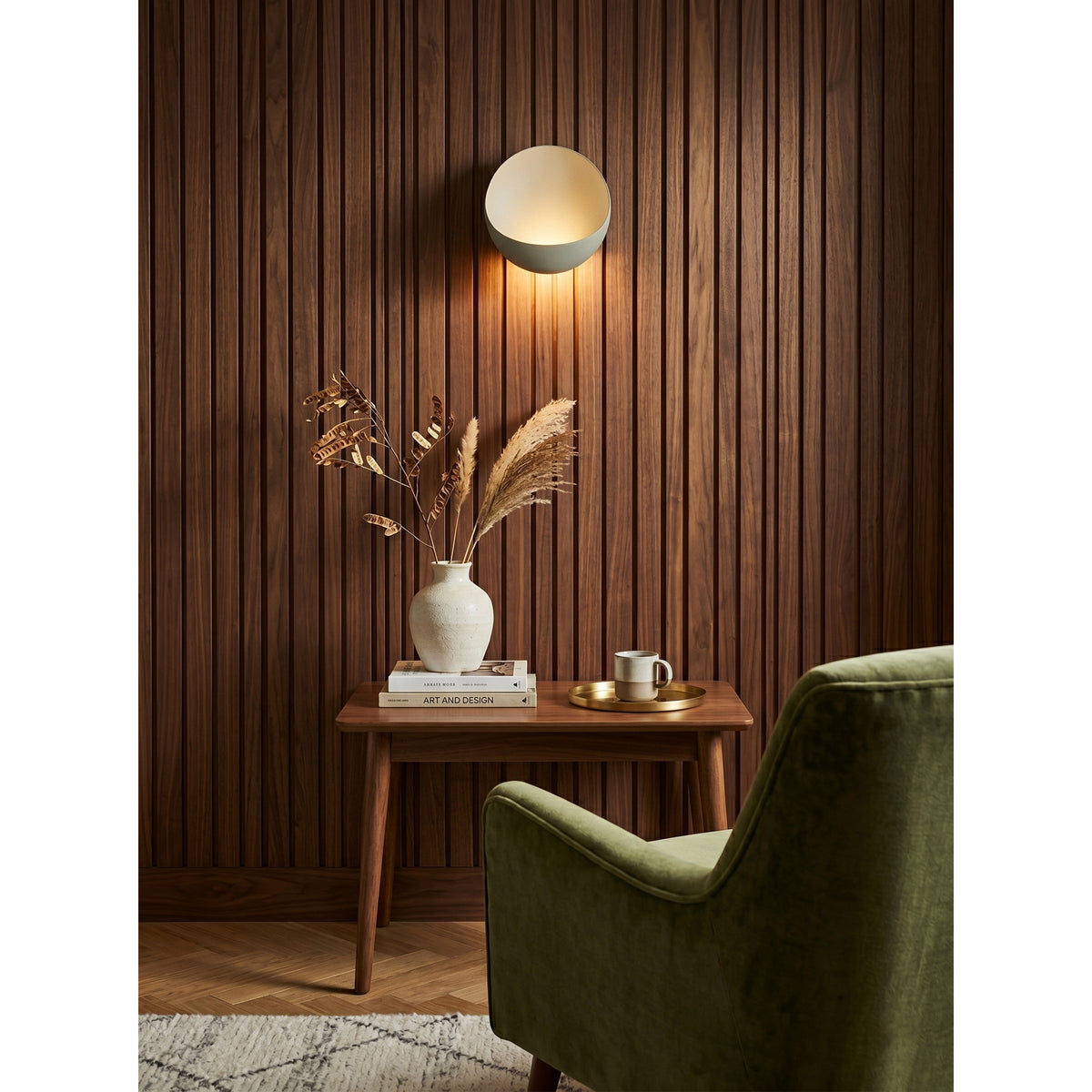 Flindt lampada da parete tonda in alluminio