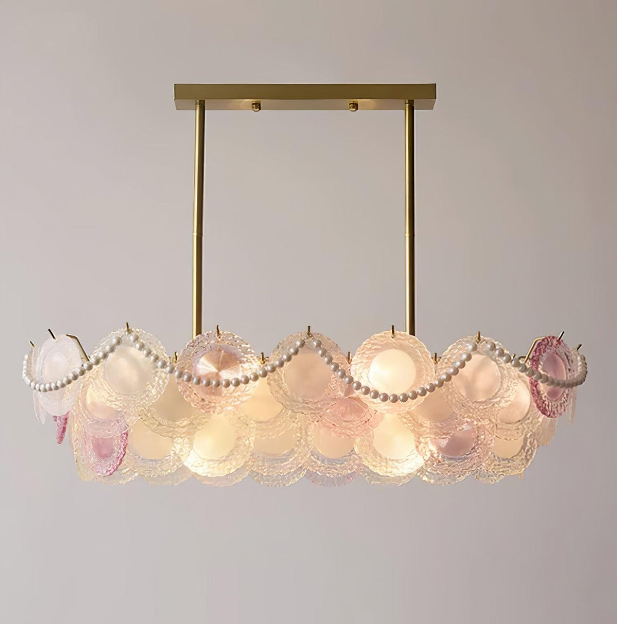 Celinine lampadario Disco in vetro Stratificato Giocoso
