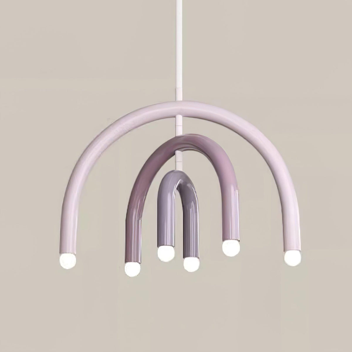 Lampada a sospensione Rainbow Arc moderna in metallo per soggiorno e sala da pranzo