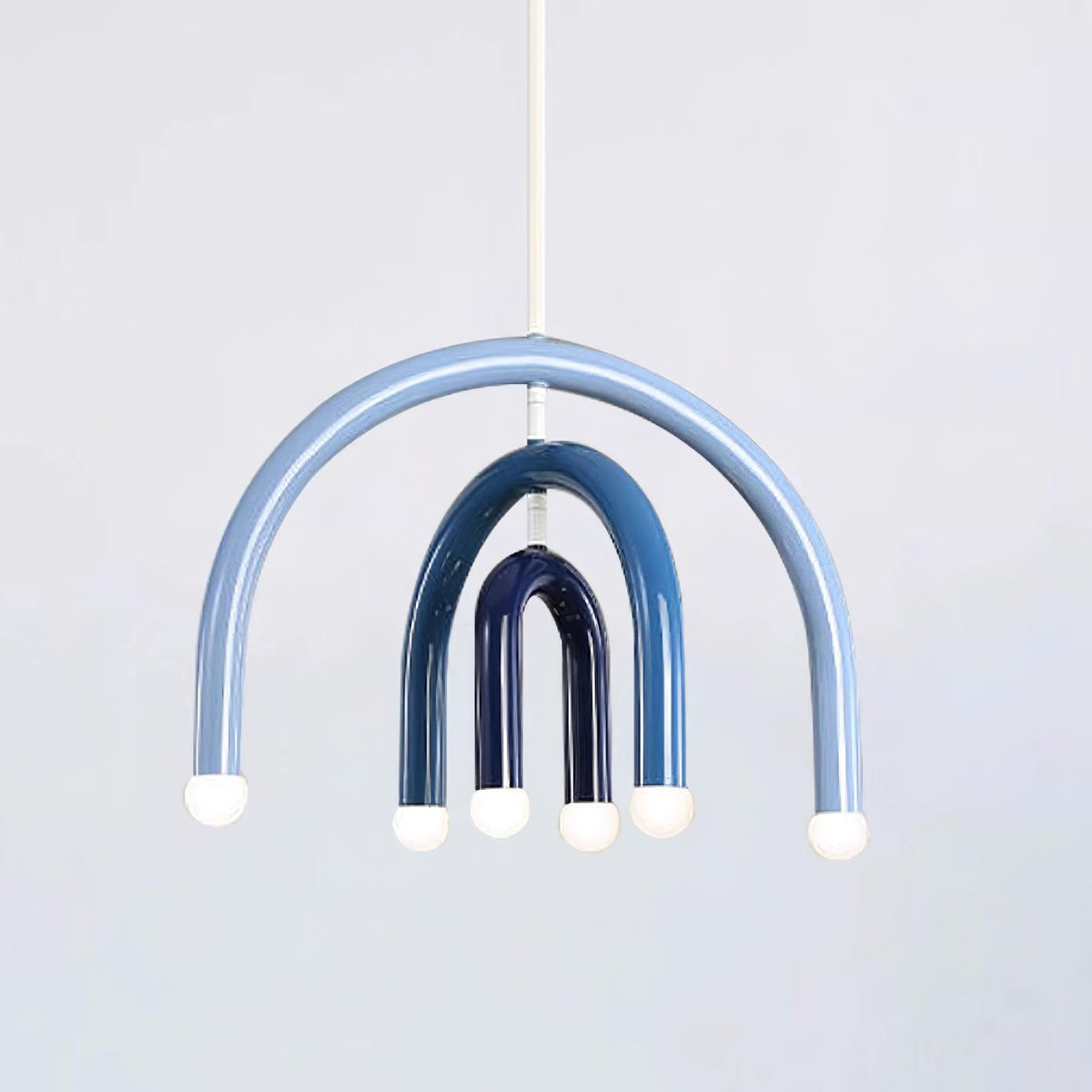 Lampada a sospensione Rainbow Arc moderna in metallo per soggiorno e sala da pranzo
