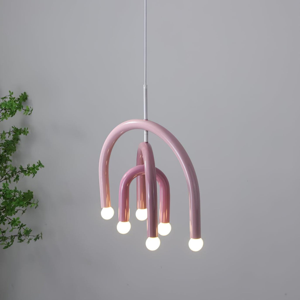 Lampada a sospensione Rainbow Arc moderna in metallo per soggiorno e sala da pranzo