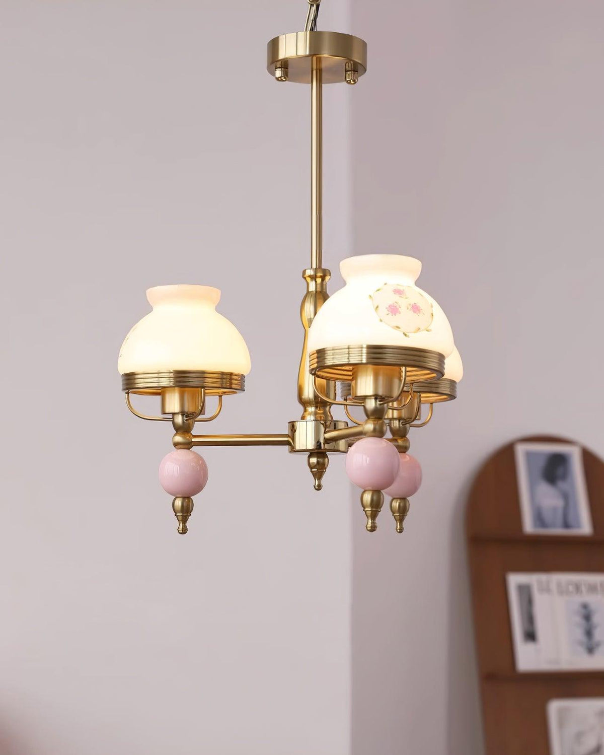 Lampadario in vetro e metallo per sala da pranzo o soggiorno vintage