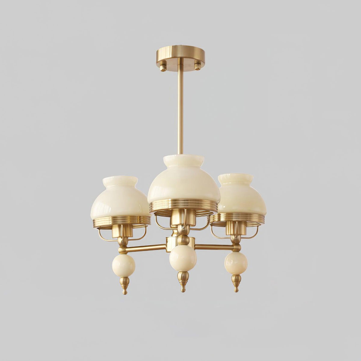 Lampadario in vetro e metallo per sala da pranzo o soggiorno vintage