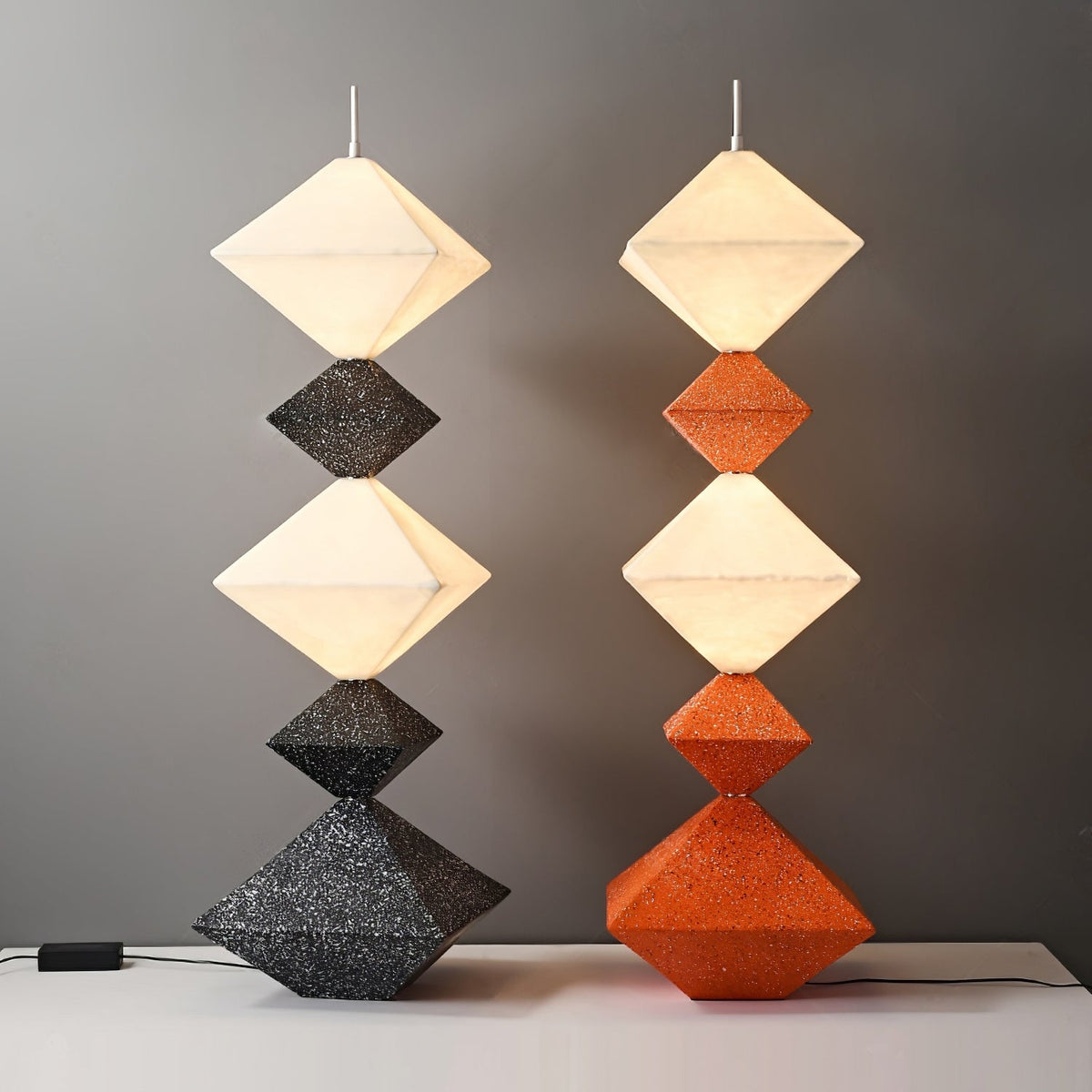 GeoGlow Rhombus Cube lampada da terra