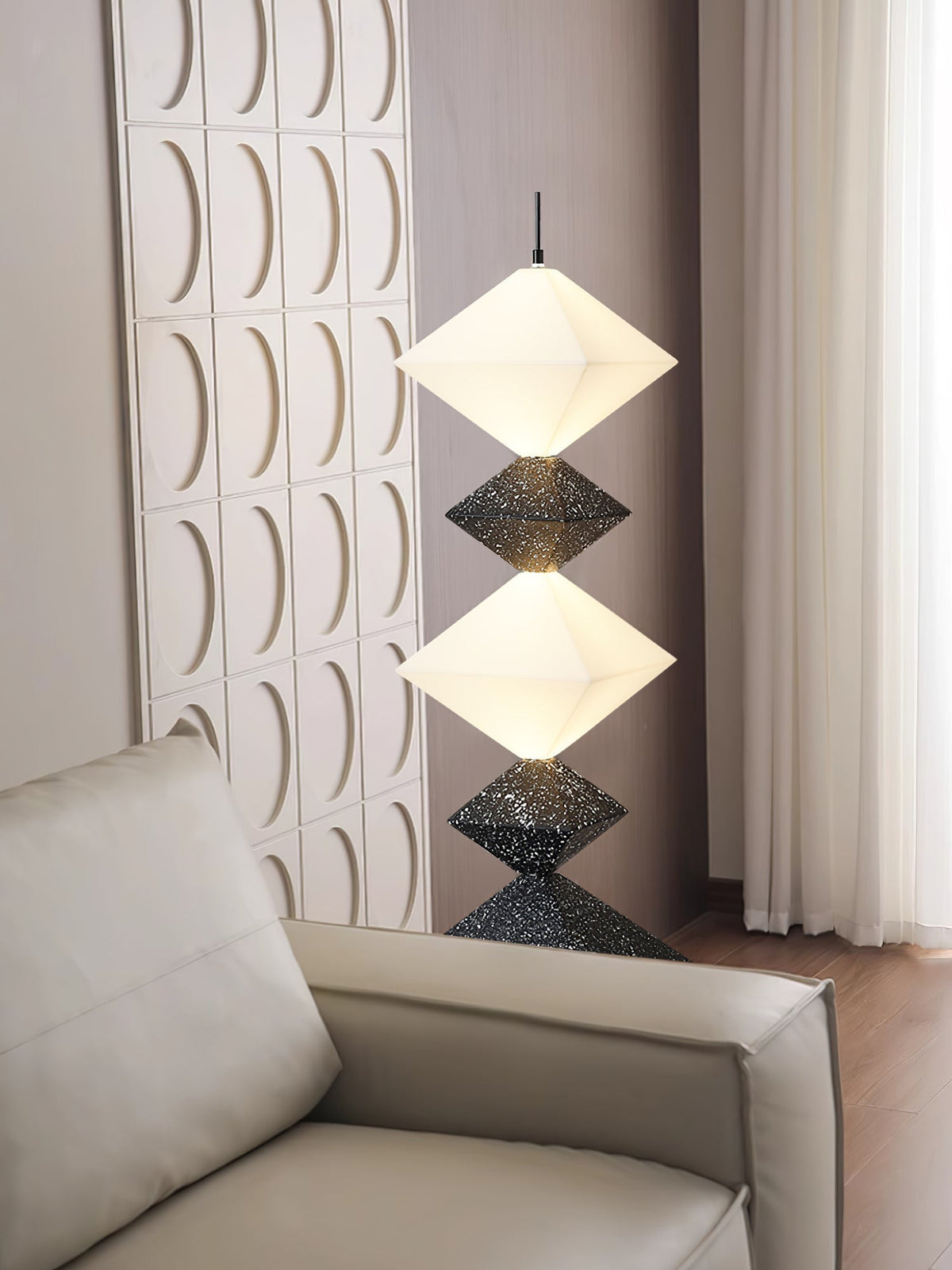 GeoGlow Rhombus Cube lampada da terra