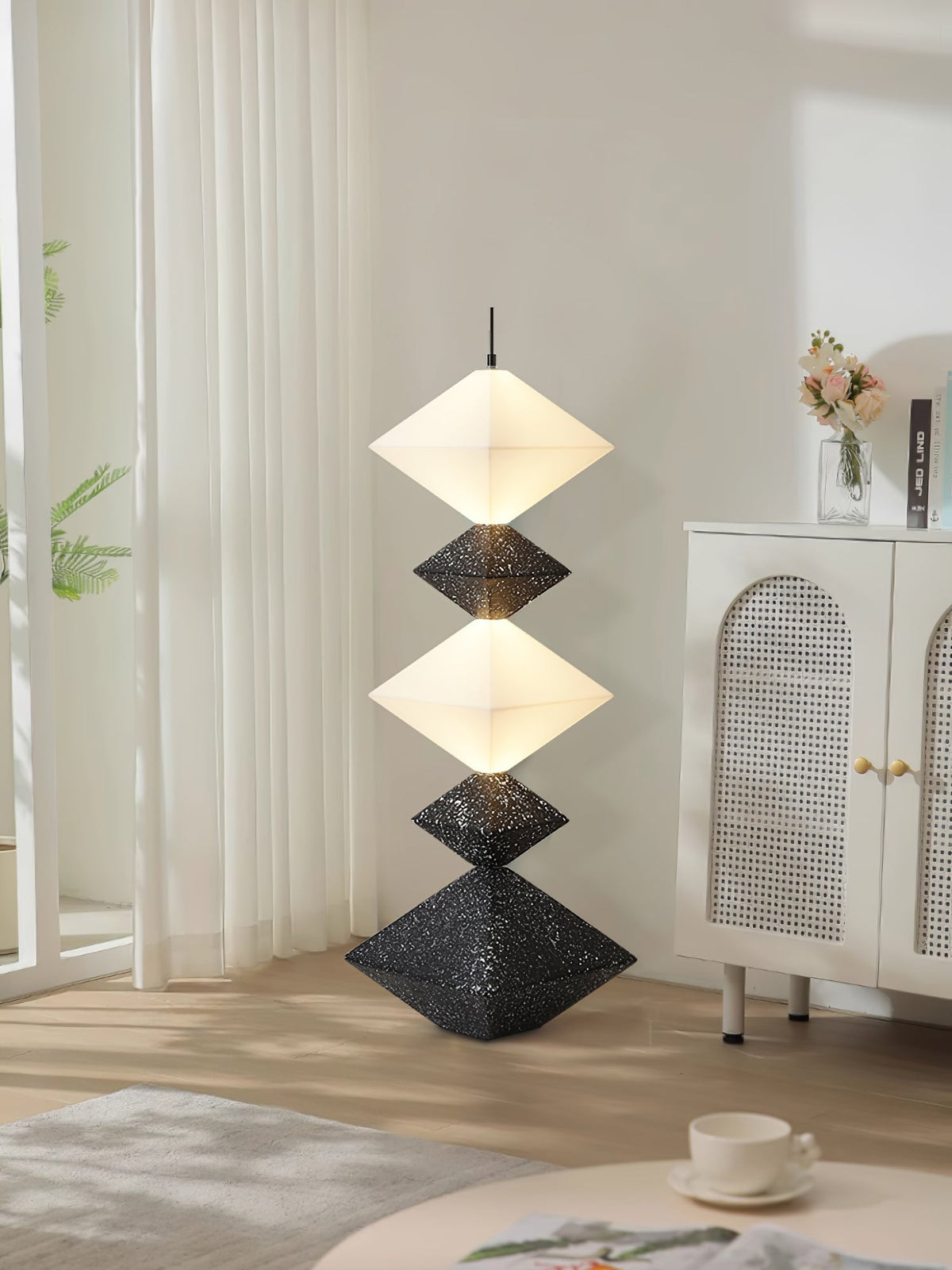 GeoGlow Rhombus Cube lampada da terra