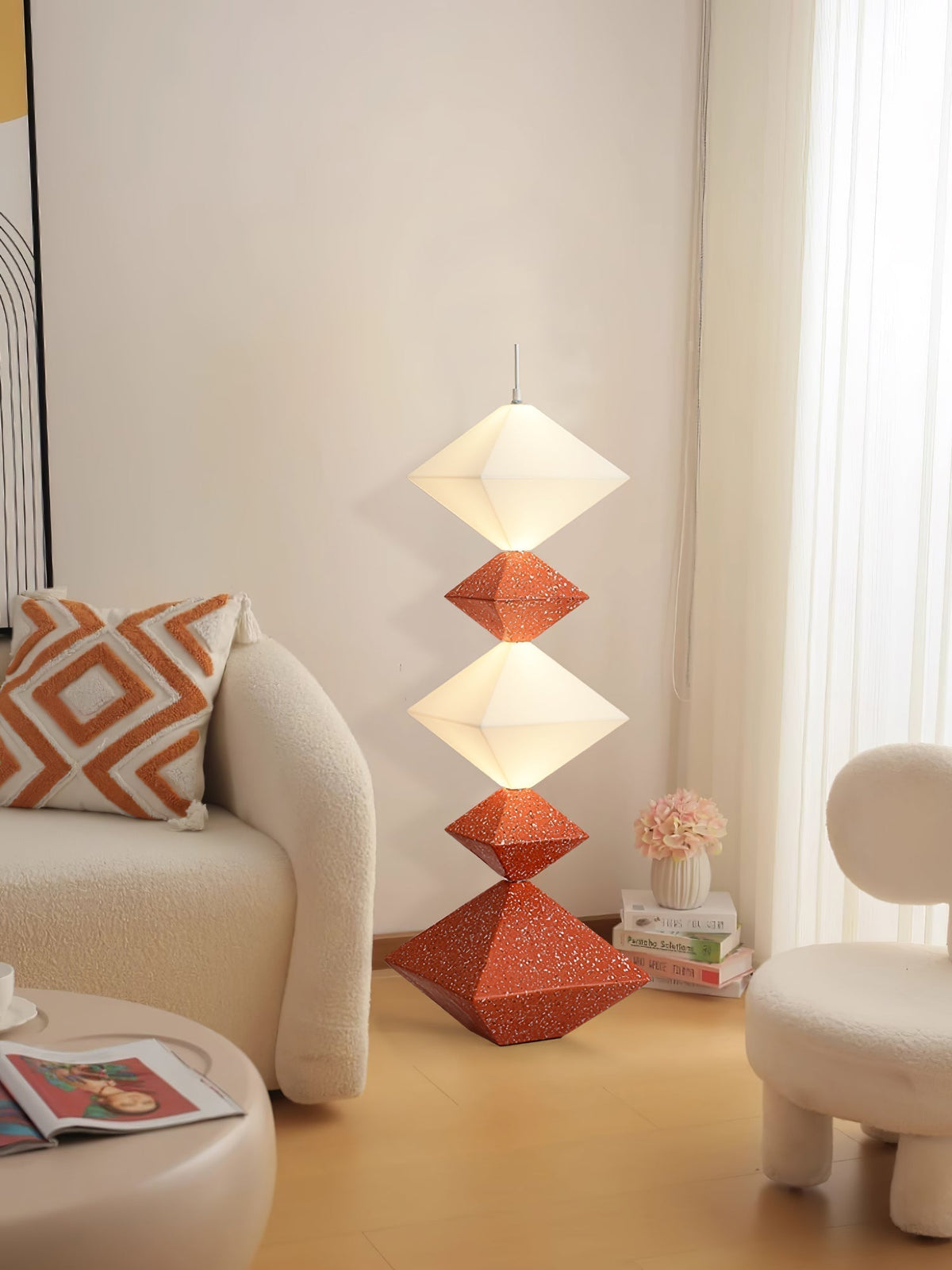 GeoGlow Rhombus Cube lampada da terra