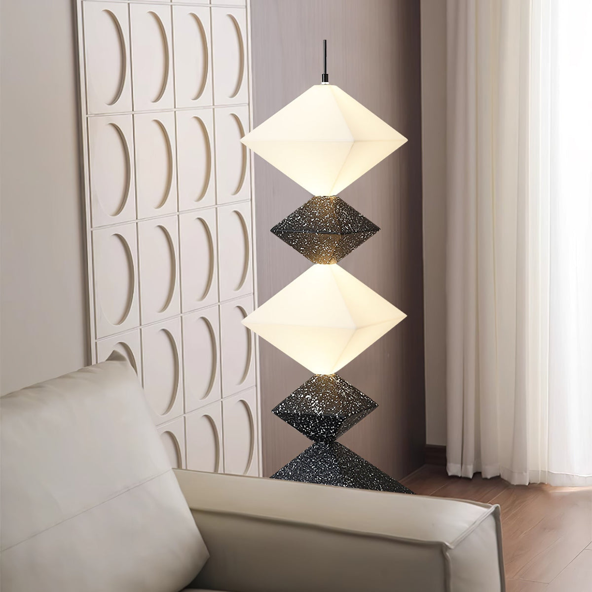 GeoGlow Rhombus Cube lampada da terra