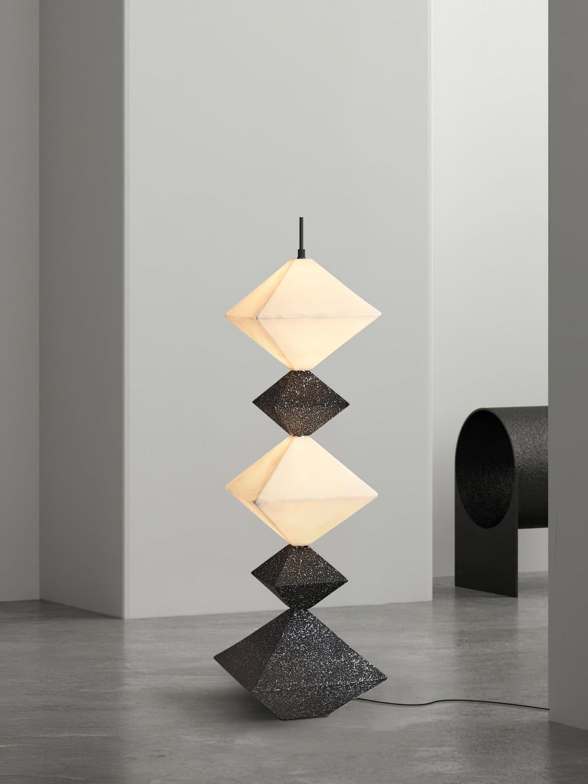 GeoGlow Rhombus Cube lampada da terra