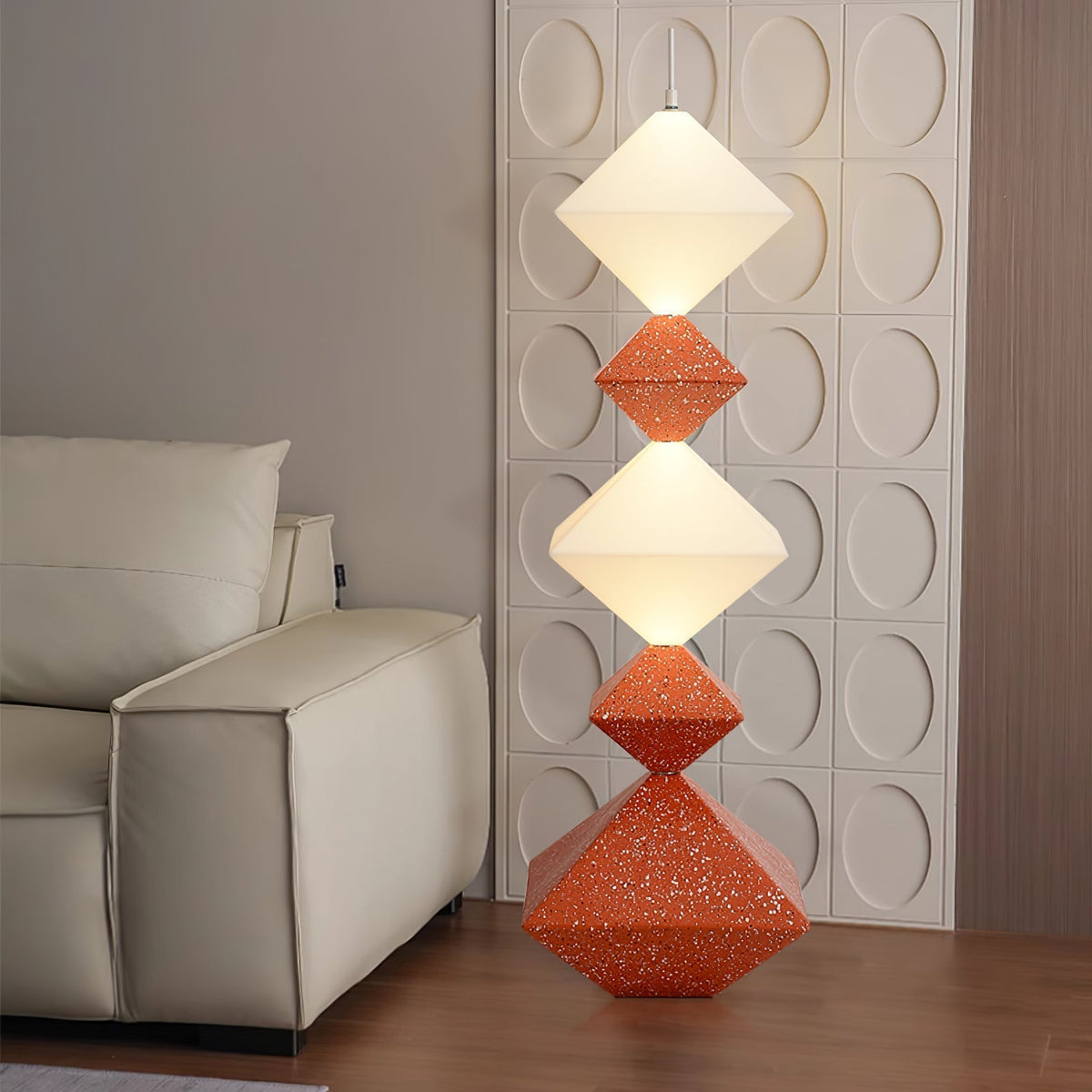 GeoGlow Rhombus Cube lampada da terra