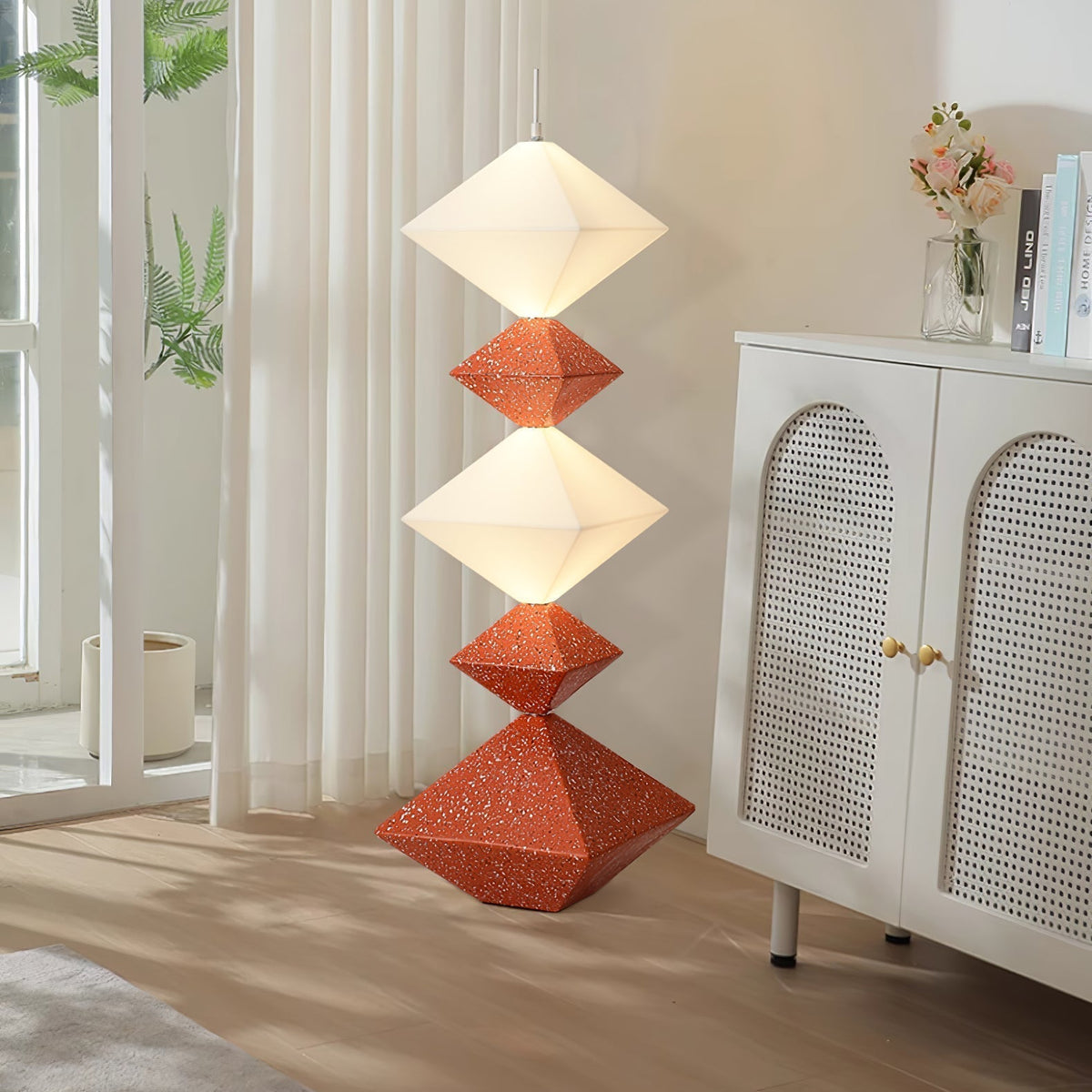 GeoGlow Rhombus Cube lampada da terra