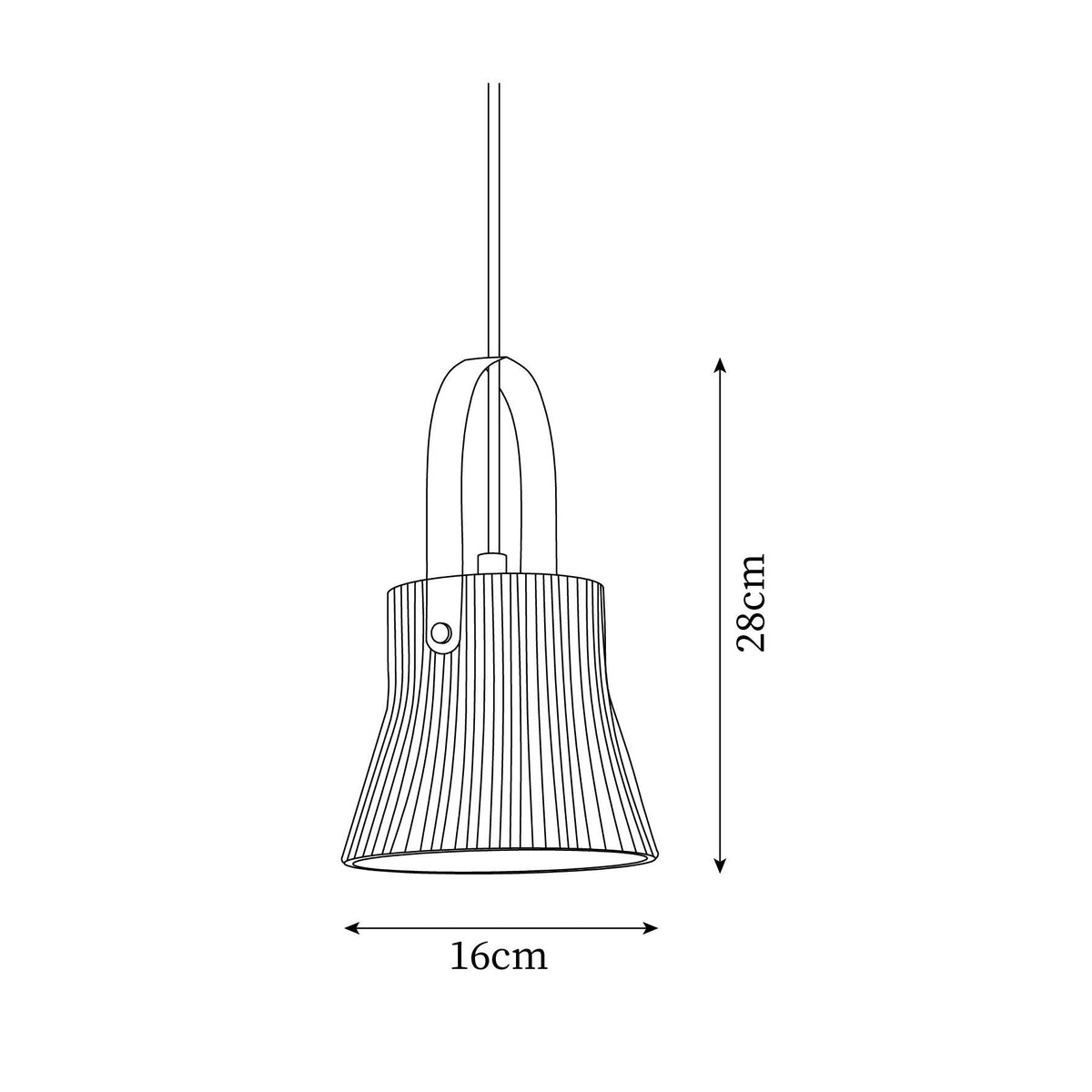 Lampada a sospensione Ribbed in ceramica bianca con manico in ottone