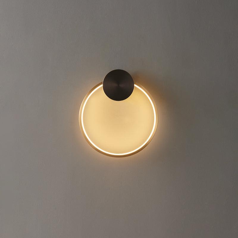 Oriaenne lampada da parete minimalista a Forma di Anello LED in ottone in metallo moderno