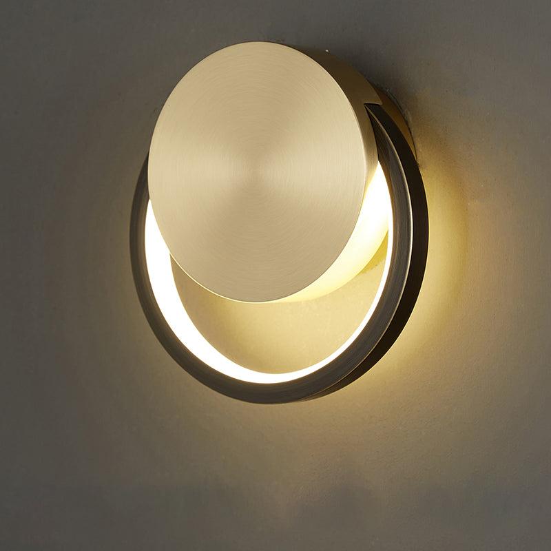 Oriaenne lampada da parete minimalista a Forma di Anello LED in ottone in metallo moderno