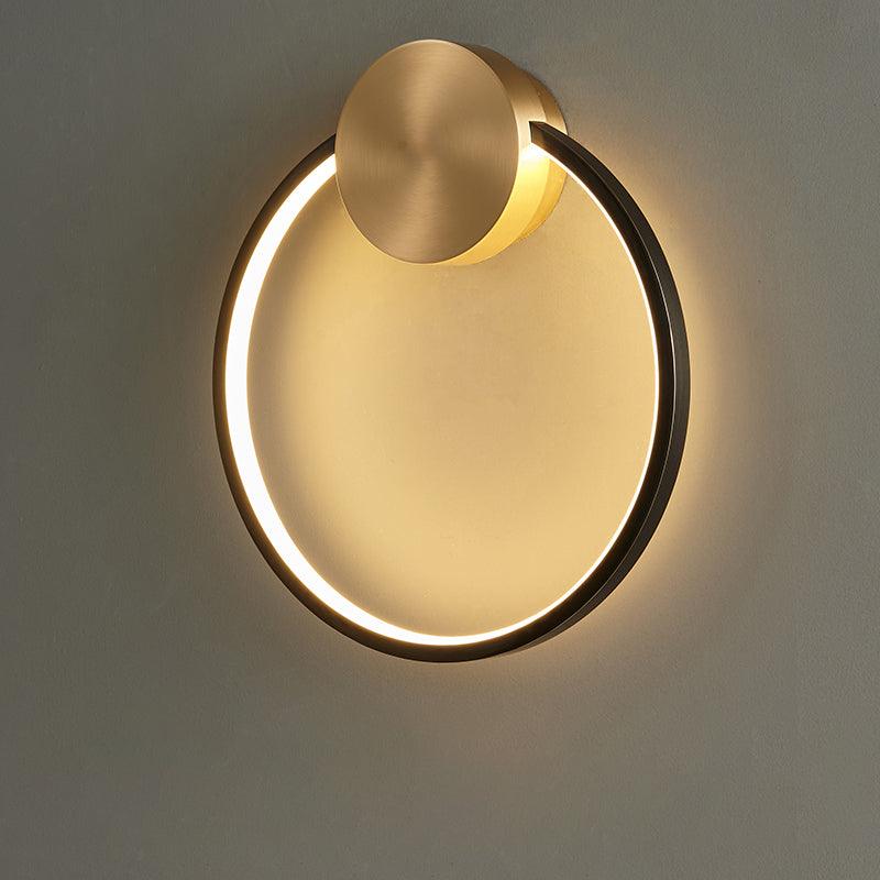 Oriaenne lampada da parete minimalista a Forma di Anello LED in ottone in metallo moderno