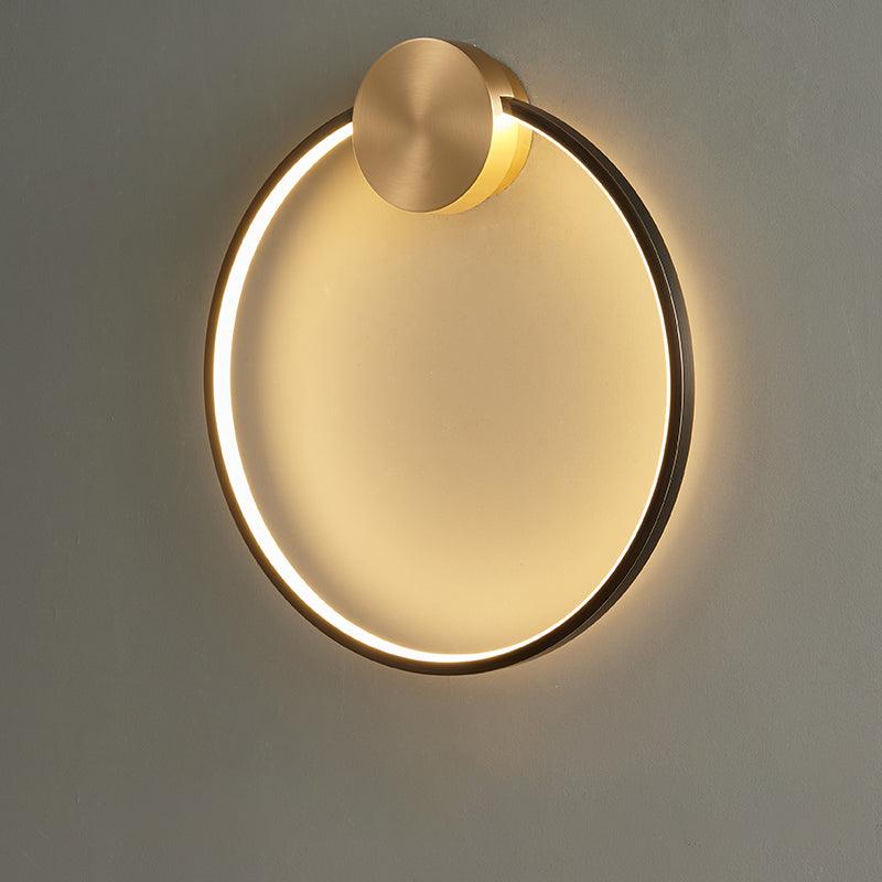 Oriaenne lampada da parete minimalista a Forma di Anello LED in ottone in metallo moderno