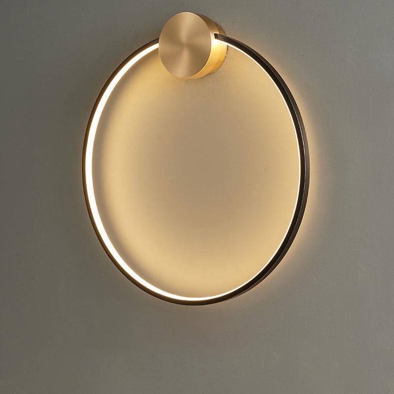 Oriaenne lampada da parete minimalista a Forma di Anello LED in ottone in metallo moderno