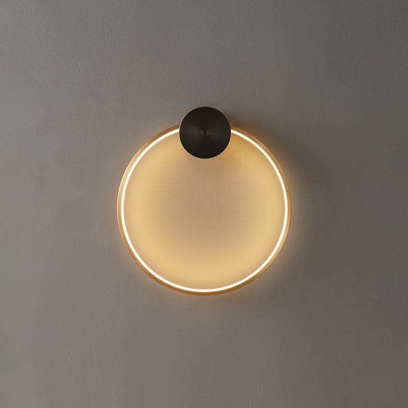 Oriaenne lampada da parete minimalista a Forma di Anello LED in ottone in metallo moderno