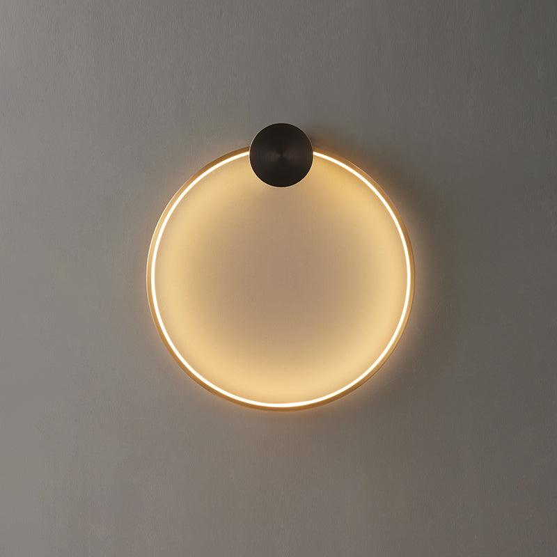 Oriaenne lampada da parete minimalista a Forma di Anello LED in ottone in metallo moderno