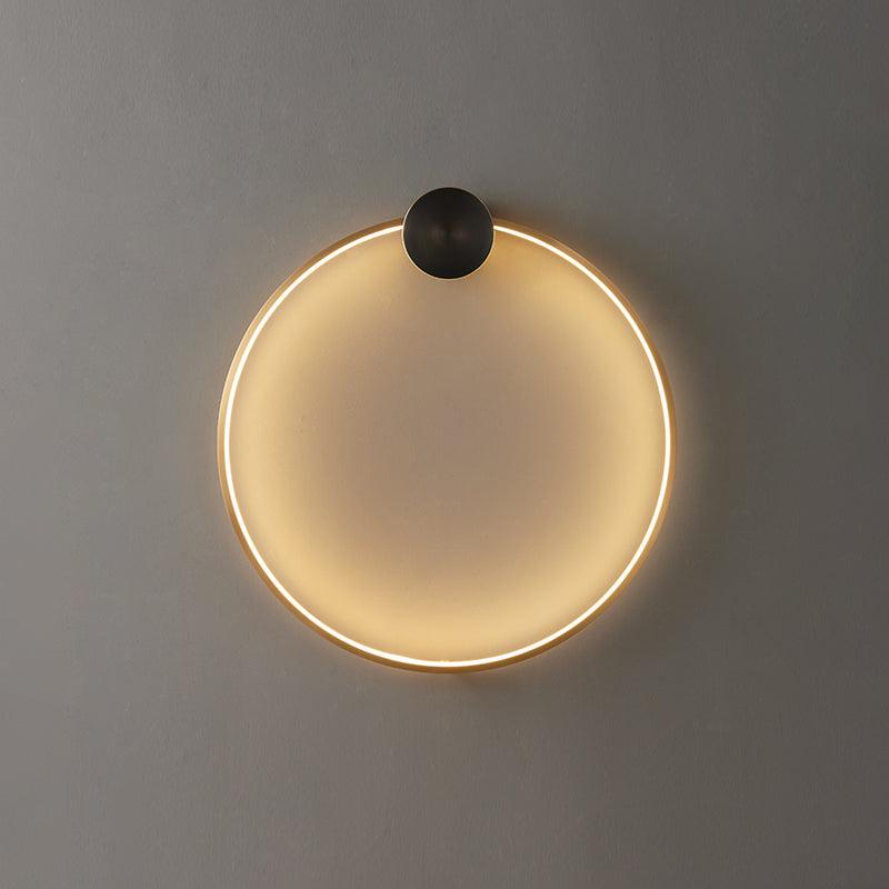 Oriaenne lampada da parete minimalista a Forma di Anello LED in ottone in metallo moderno