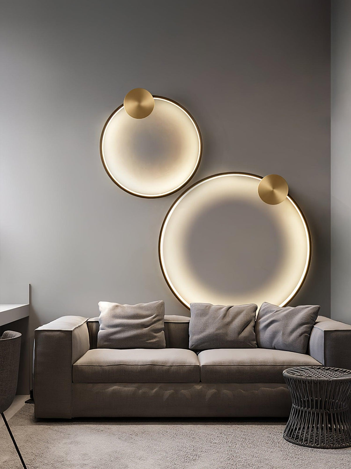 Oriaenne lampada da parete minimalista a Forma di Anello LED in ottone in metallo moderno