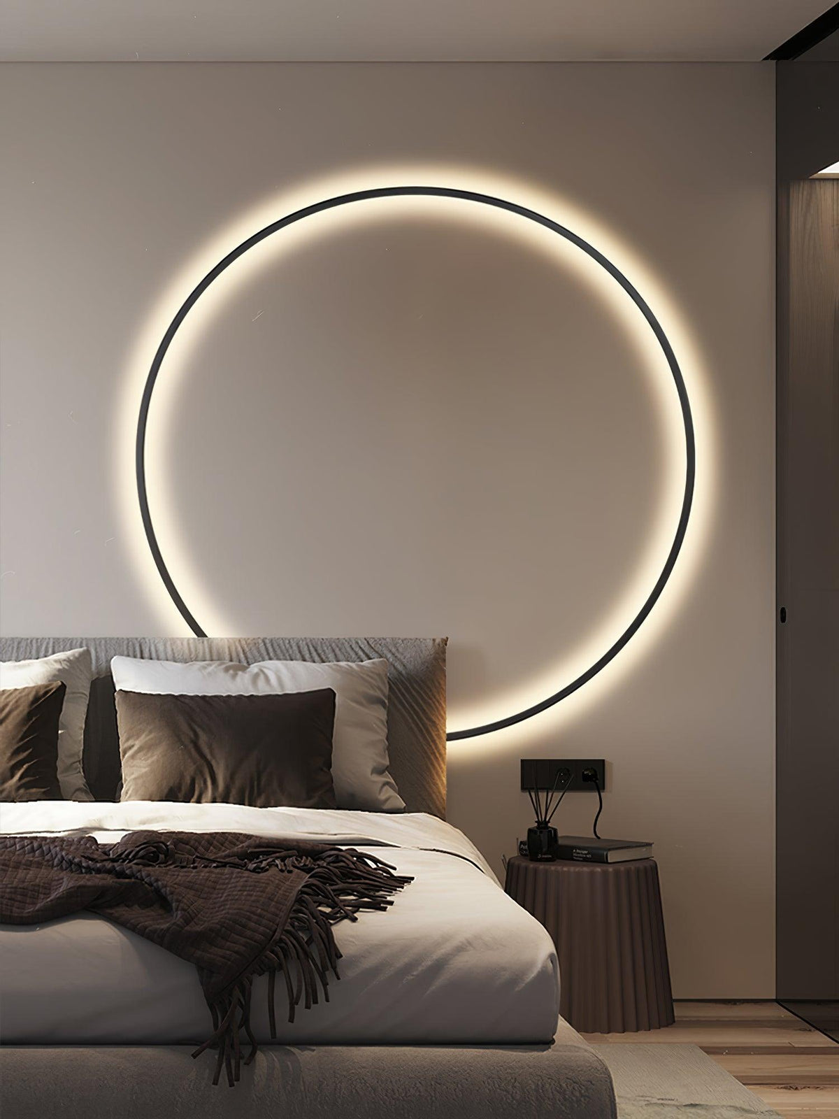 Oriaenne lampada da parete minimalista a Forma di Anello LED in ottone in metallo moderno