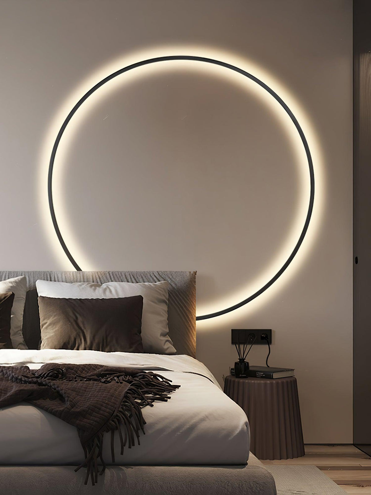 Oriaenne lampada da parete minimalista a Forma di Anello LED in ottone in metallo moderno