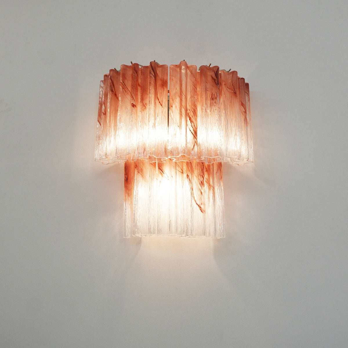 Lioreeria lampada da parete in vetro Rosa a Lame Effetto Acquerello romantico