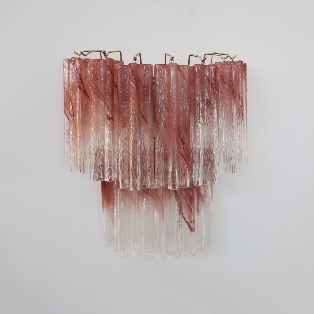 Lioreeria lampada da parete in vetro Rosa a Lame Effetto Acquerello romantico