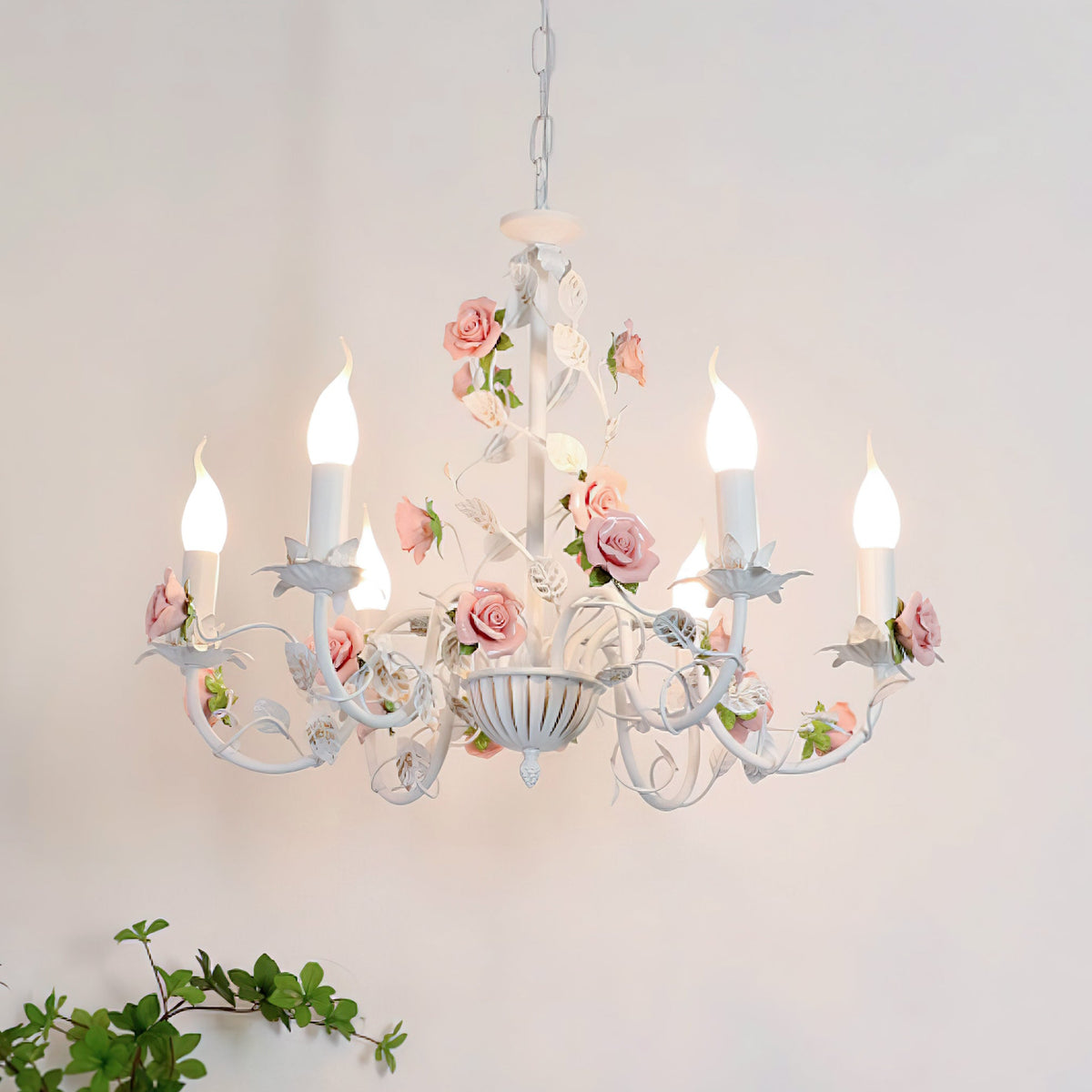 Lysa lampadario vintage bianco