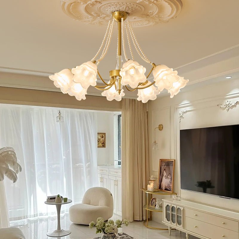 Allirila lampadario Eleganza vintage Bloom Perle vetro