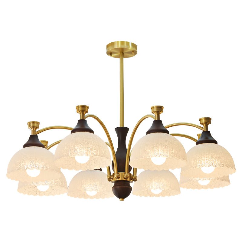 Avvynila lampadario Eleganza vintage in ottone e legno