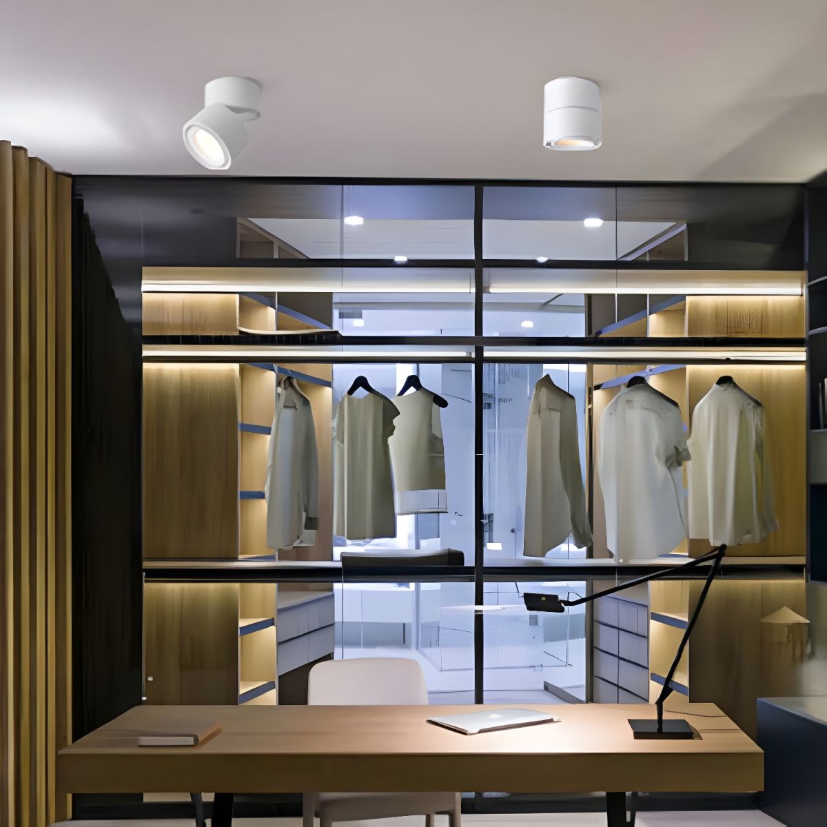 Kixor lampada da soffitto alluminio spot rotabile minimalista