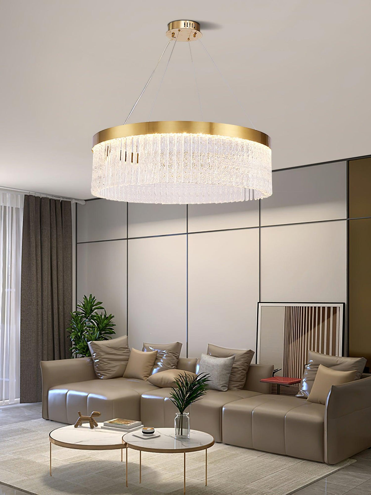 Seluira lampadario Round Halo Crystal