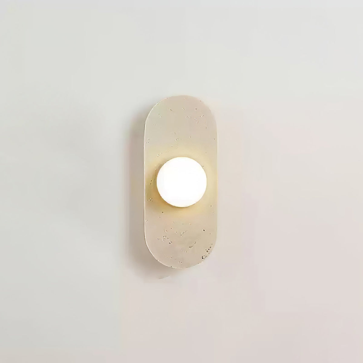 Zasoliel lampada da parete minimalista in travertino Giallo