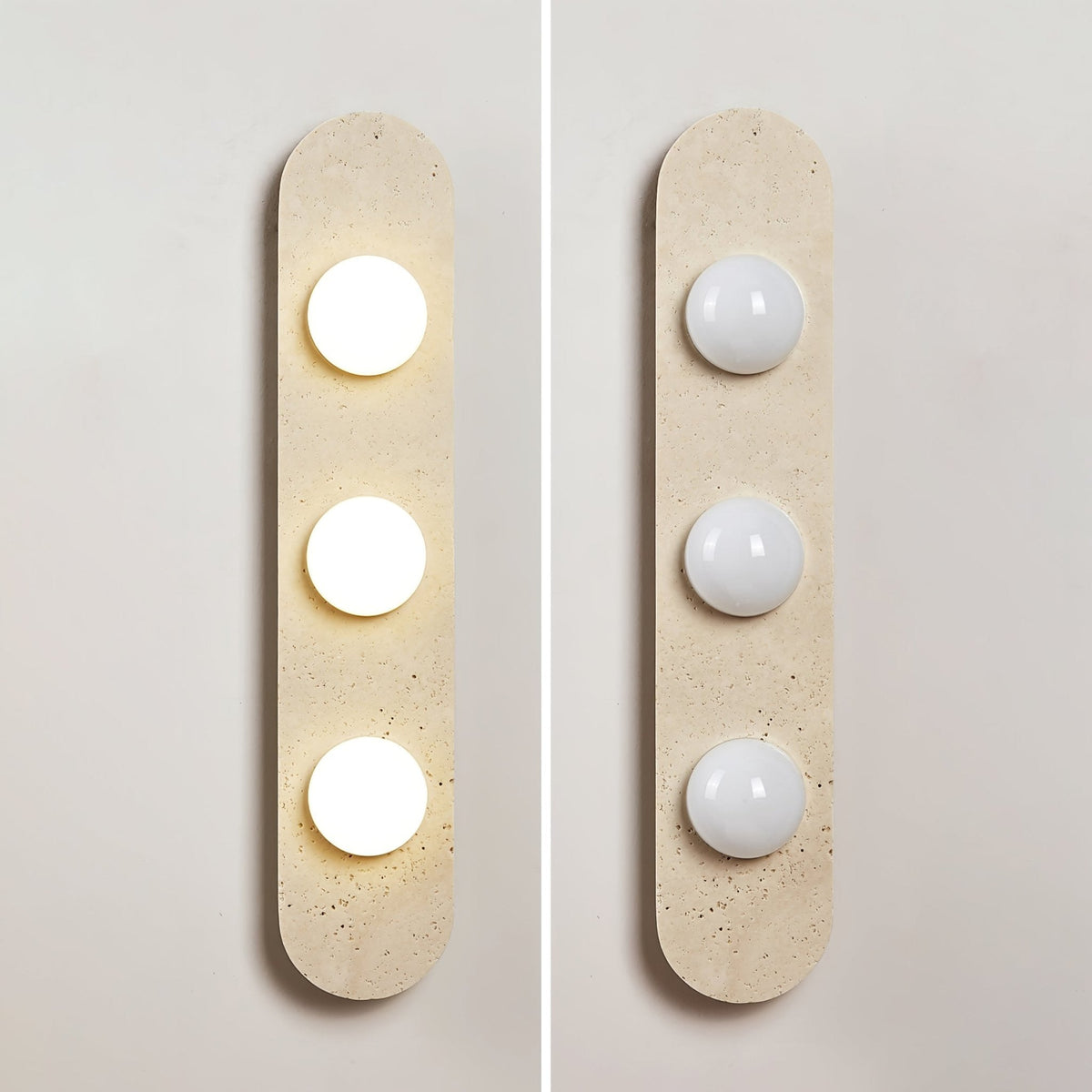 Zasoliel lampada da parete minimalista in travertino Giallo