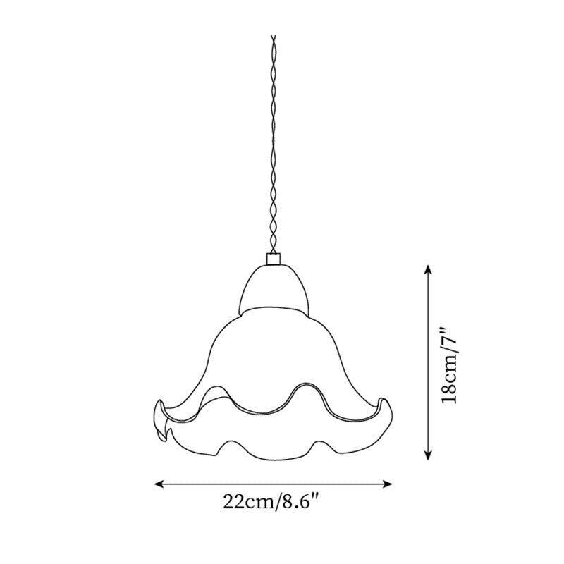 Glyna lampada a sospensione ondulata