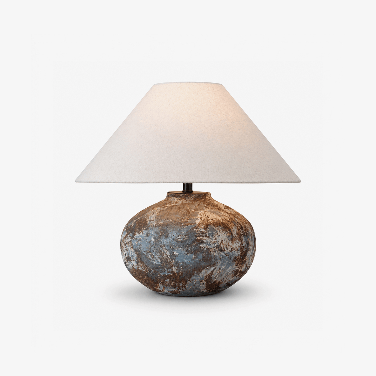 Odrielle lampada da tavolo in ceramica con effetto invecchiato