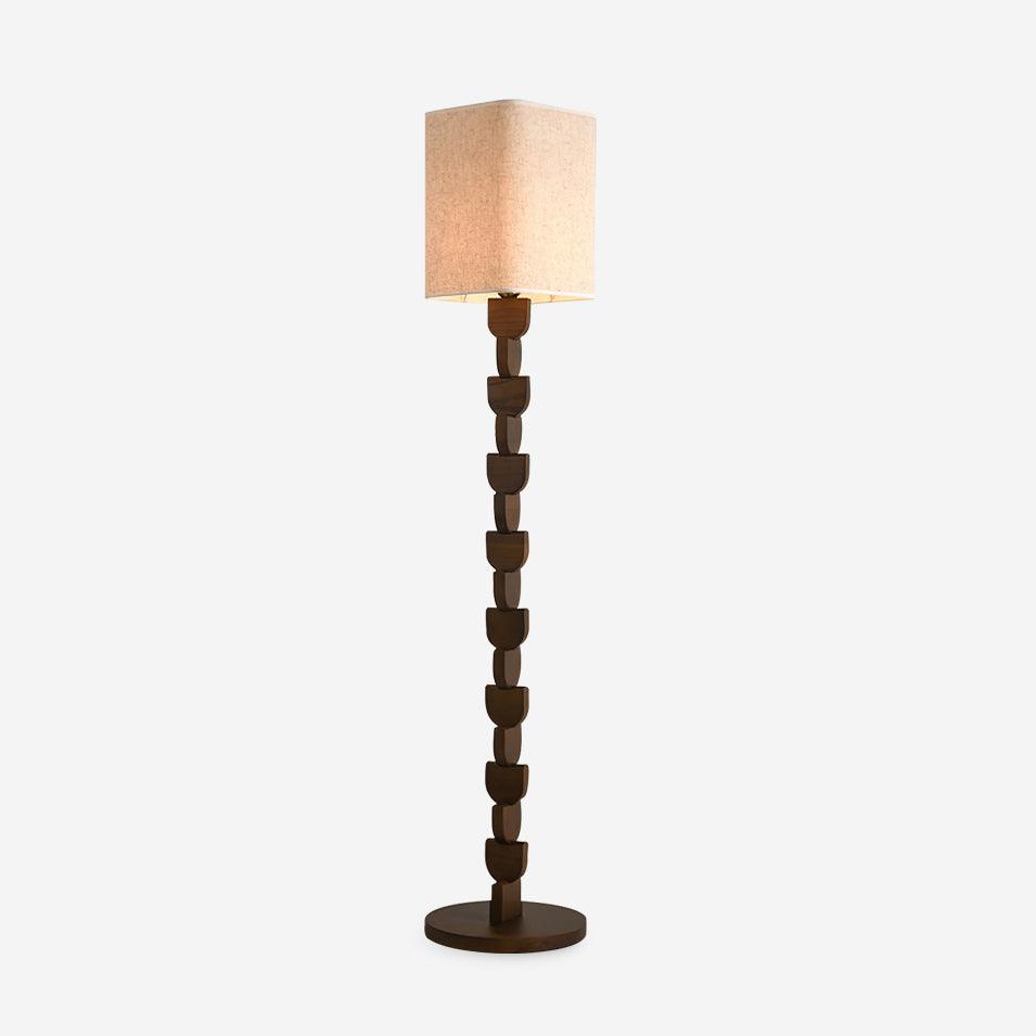 Rinoreria lampada da terra in legno