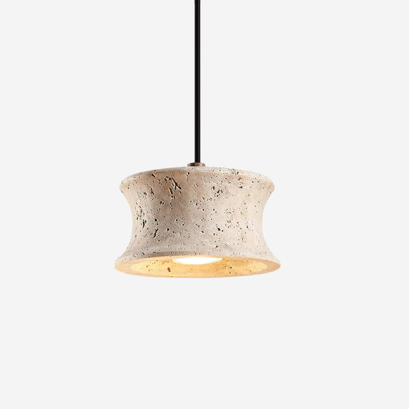 Noreria lampada a sospensione in travertino con Forma Scultorea