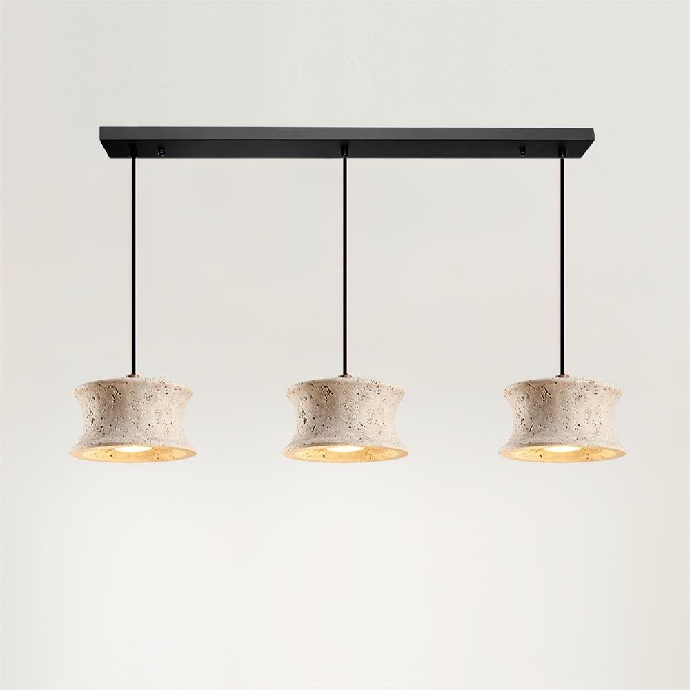 Noreria lampada a sospensione in travertino con Forma Scultorea