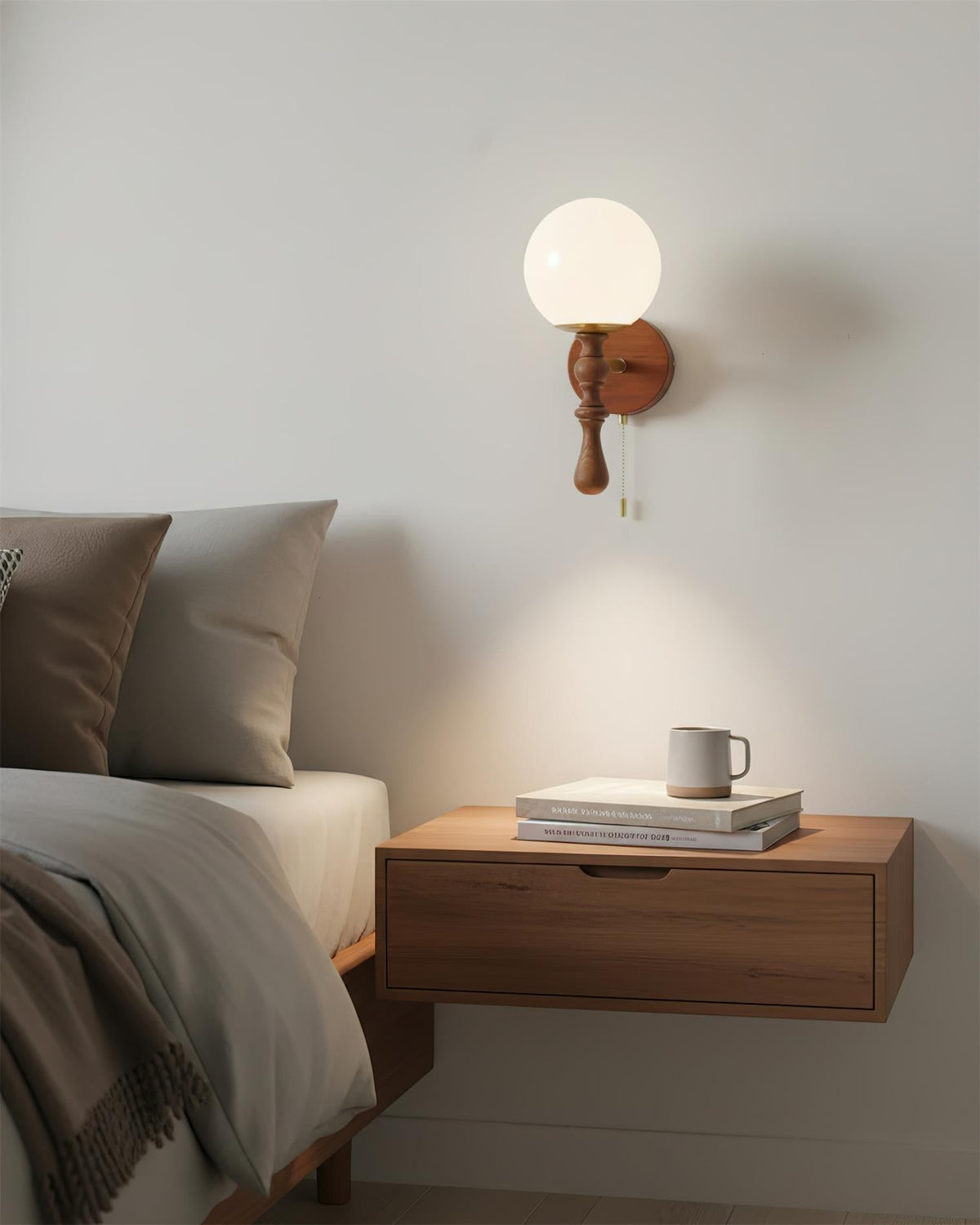 Applique Applicazione in legno noce