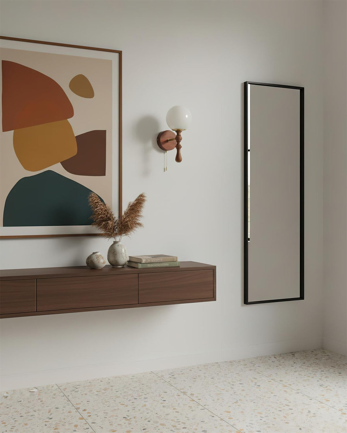 Applique Applicazione in legno noce