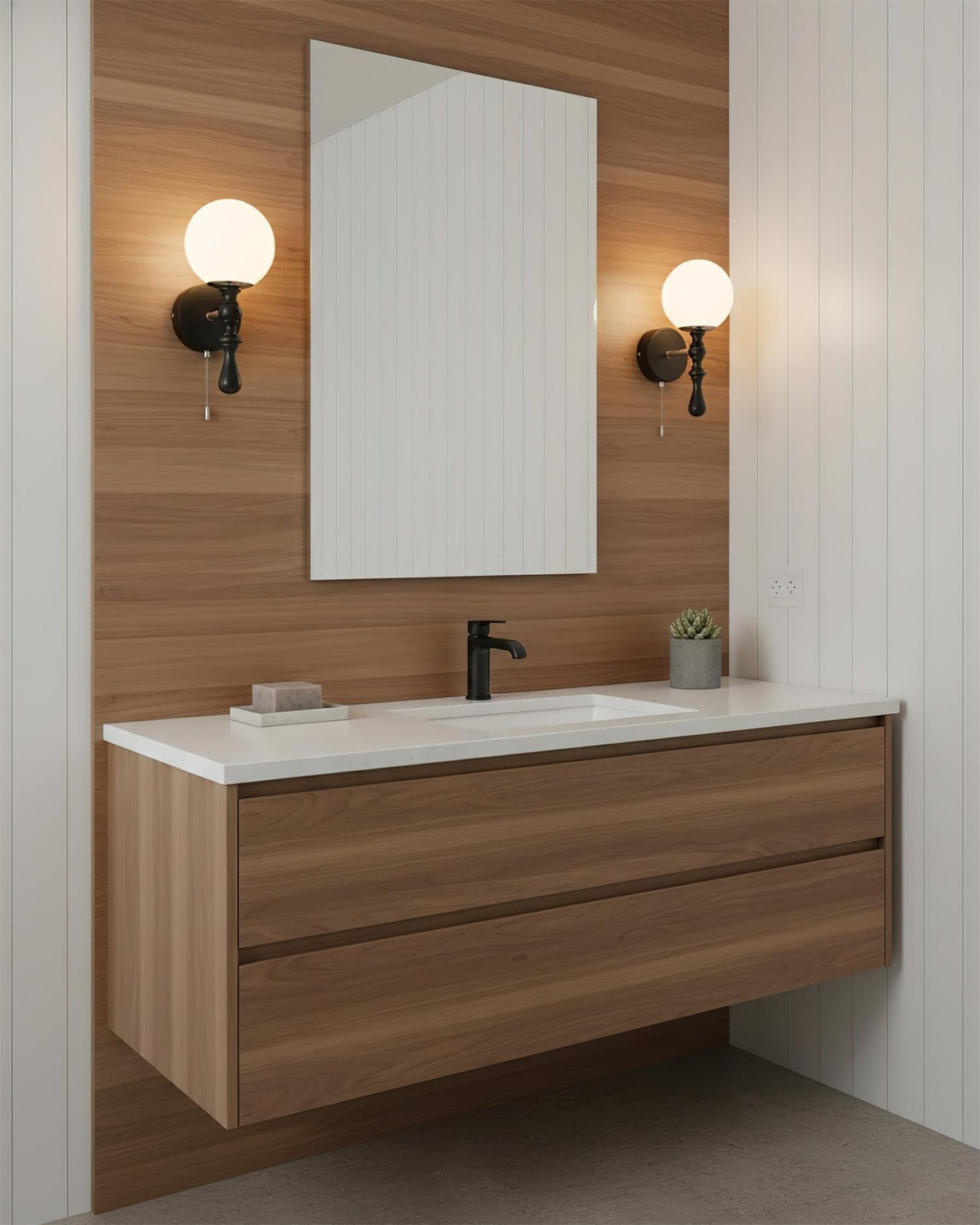 Applique Applicazione in legno noce