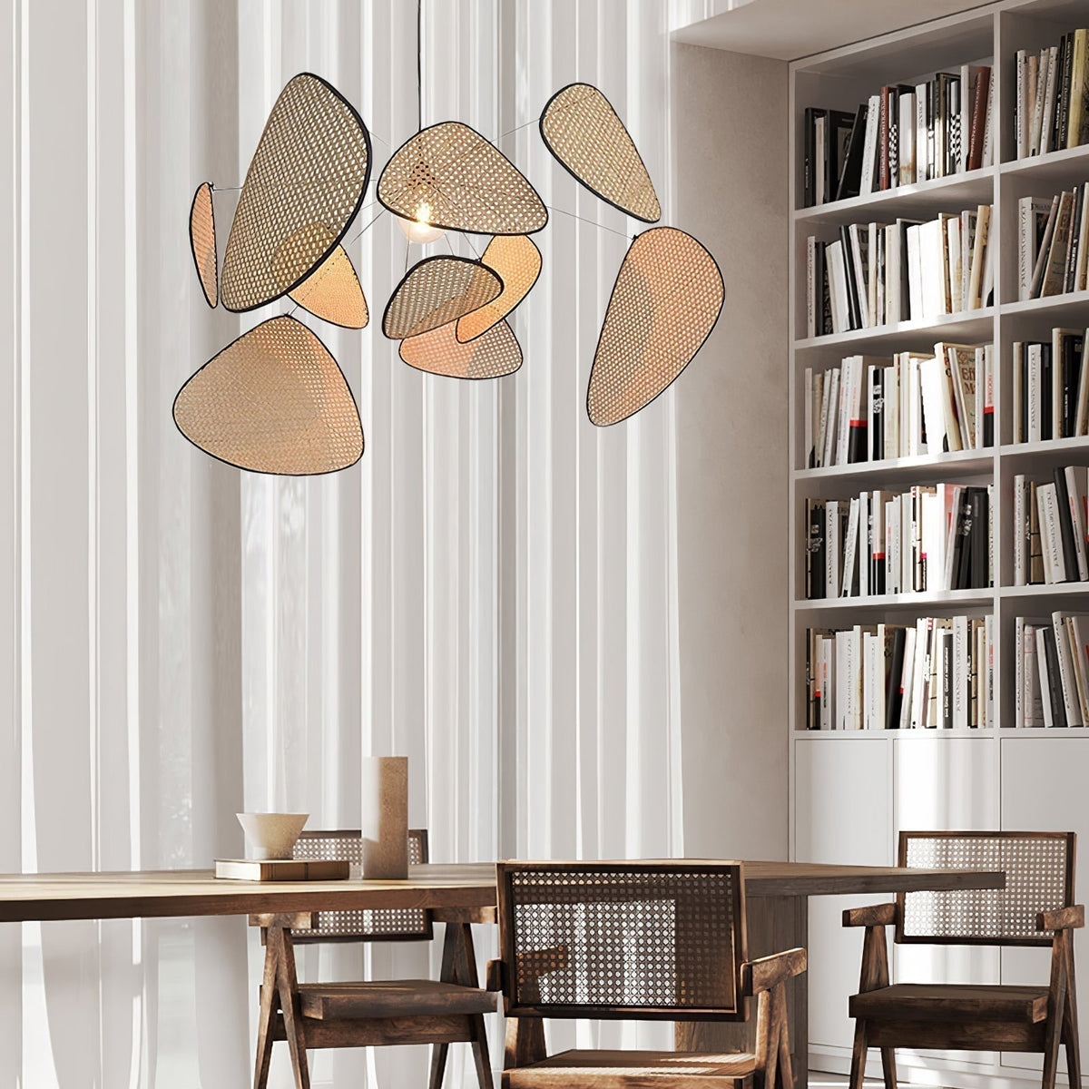 Lustra Lux Lampadario Schermo Cannage Sospensione Retro - Relic Pieces