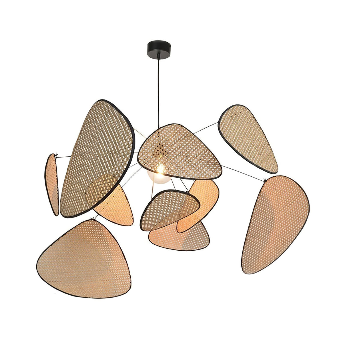 Lustra Lux Lampadario Schermo Cannage Sospensione Retro - Relic Pieces